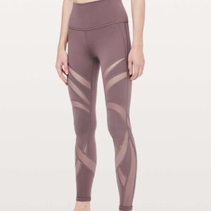 NWOT Lululemon Wunder Under High Rise Mesh 28" Antique Bark 4